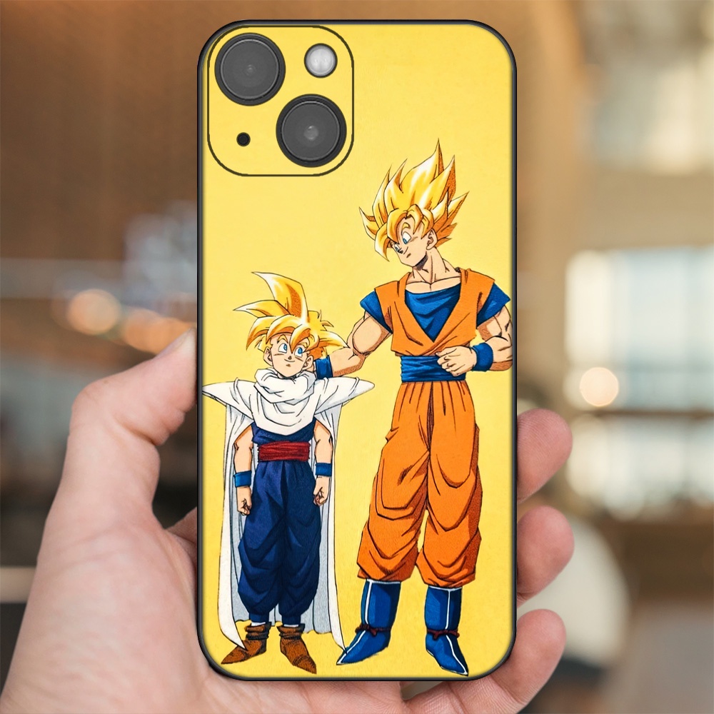 Ốp lưng iPhone 13 dẻo đen cạnh vuông in hình Gohan Dragon Ball