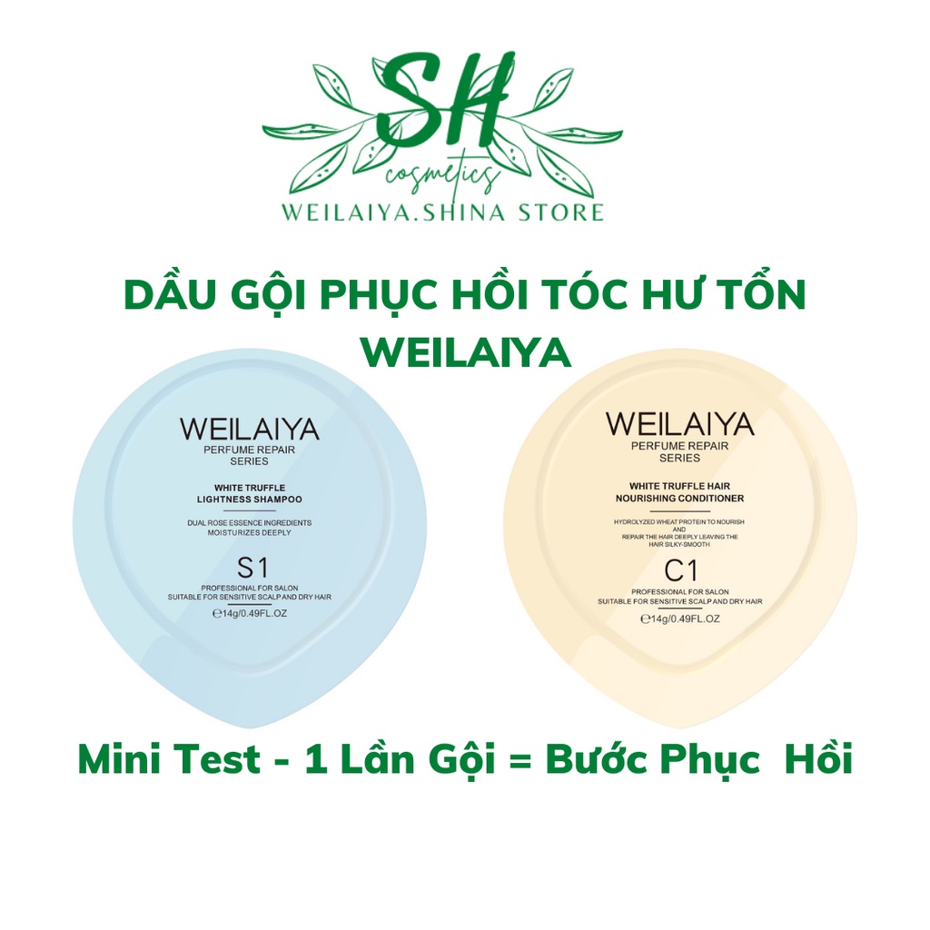 Dầu Gội Cặp Phục Hồi Tóc Hư Tổn Đa Tầng Nấm Truffle Weilaiya,Phục Hồi Tóc Xơ, Khô, Chẻ Ngọn,Tóc Thơm Cả Ngày [Mini Test]