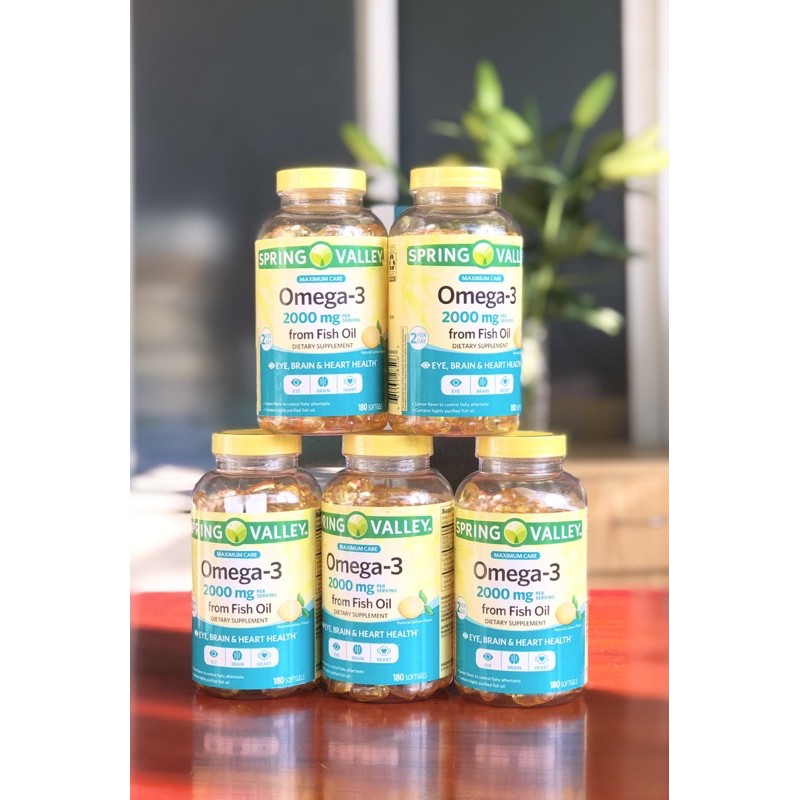 180 viên dầu cá hương chanh spring valley | Thế Giới Skin Care