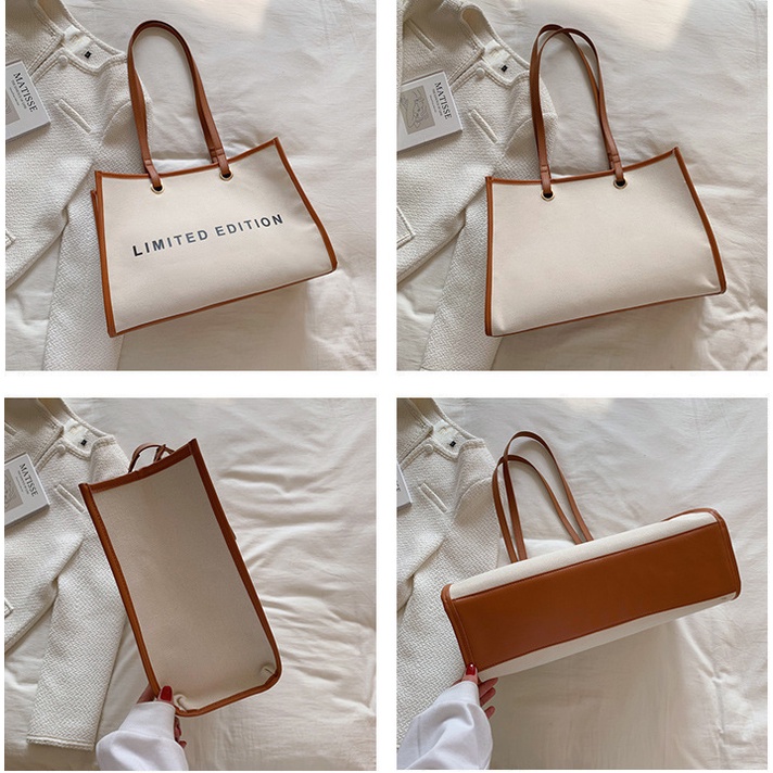Túi xách canvas sức chứa lớn thời trang dành cho nữ