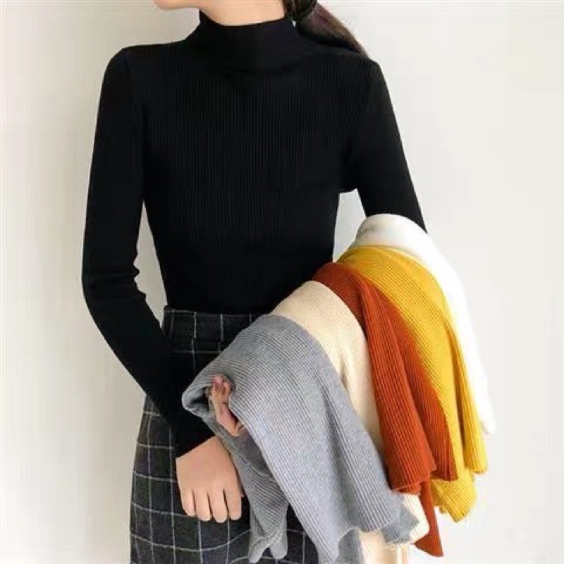❤️FREESHIP❤️ Áo Len Nữ Cổ 3cm Siêu Mềm