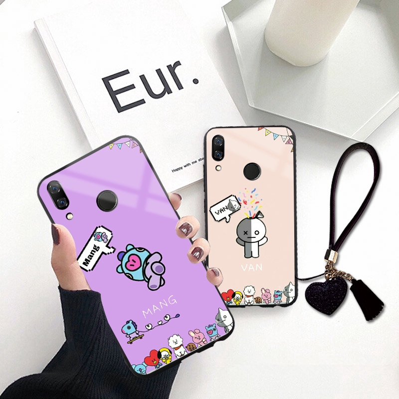 Cartoon BTS BT21 XIAOMI MI6 case MI5 Anti fall MI5s MI 5splus All inclusive MI a1 glass case MI a2 a3 Tempered hard case