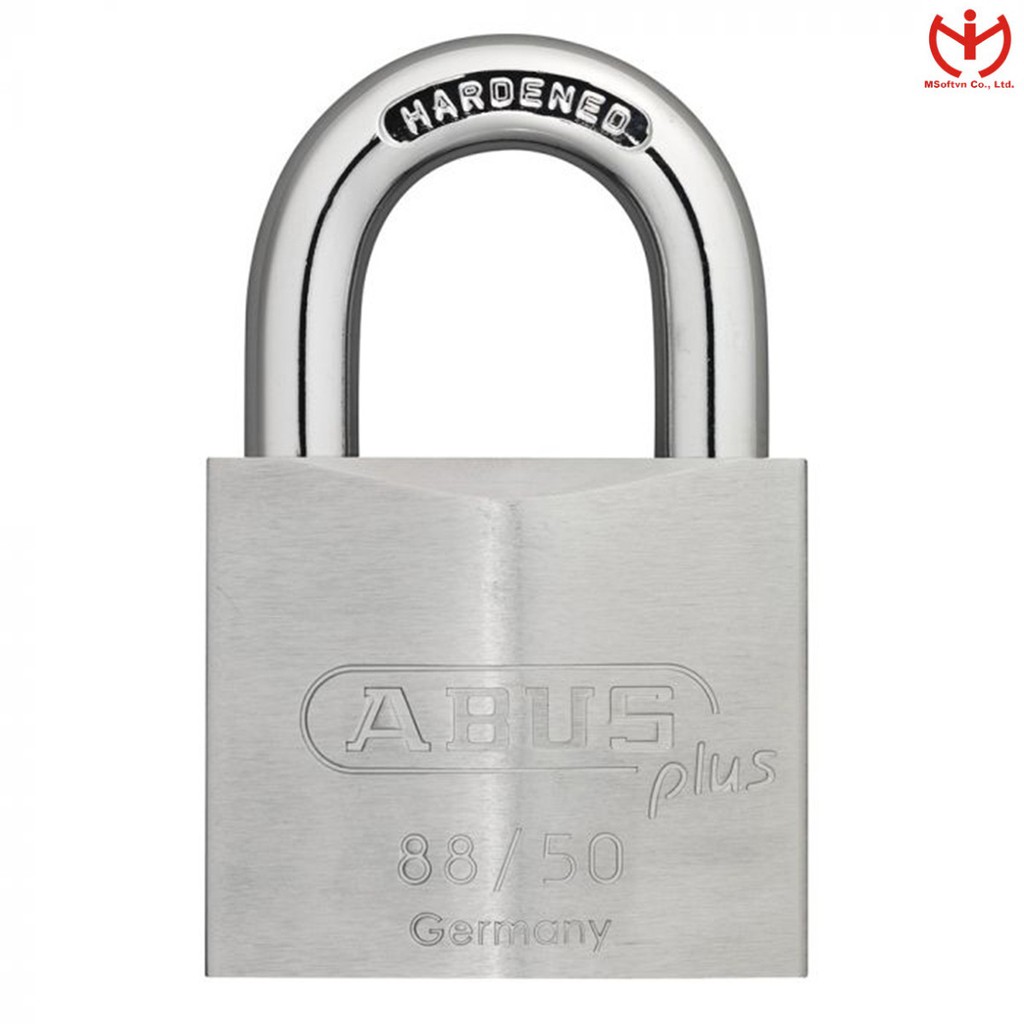 [Hỏa tốc HCM] Ô khóa ABUS 88/50 Plus thân đồng rộng 50mm bọc Crom lõi lá 3 chìa vuông - MSOFT