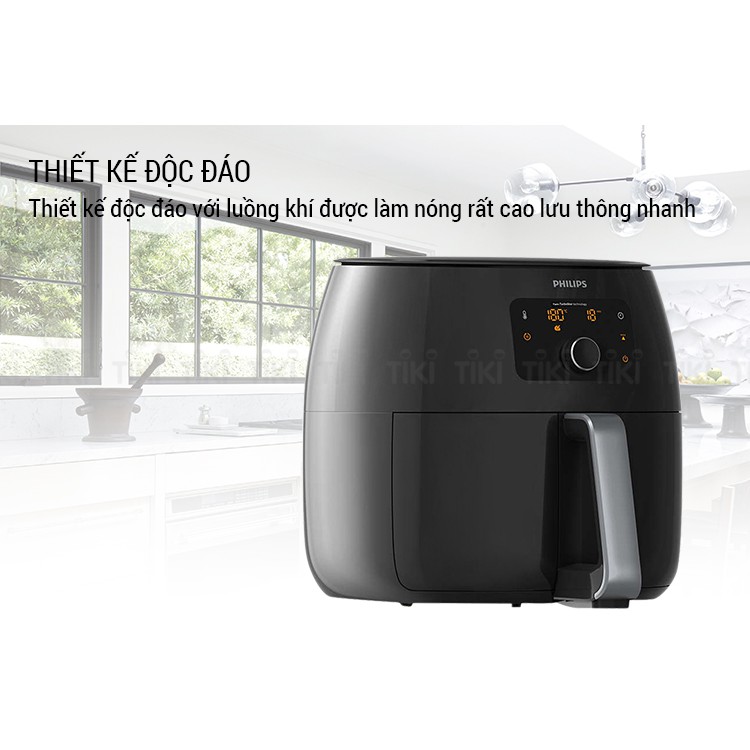 Nồi Chiên Không Dầu Điện Tử Philips HD9650 XXL (7.3L) - Hàng Chính Hãng