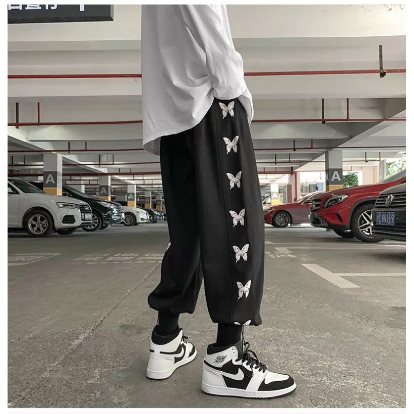 Quần Jogger Nữ- nam- Unisex Dài Ống Rộng Có Bo Rút Dây In Hình  Ulzzang/Quần Jogger Nữ Dài Ống Rộng Có Bo 2 màu  Ulzzang