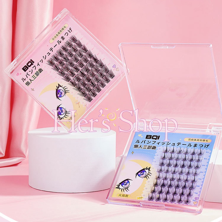 Lông Mi Giả Chùm Hot Trend Dày Và Dài 10mm/11mm/12mm - Tặng Kèm Bộ Keo Dán Mi - Mi Giả Tách Sợi Trang Điểm Mắt Tại Nhà