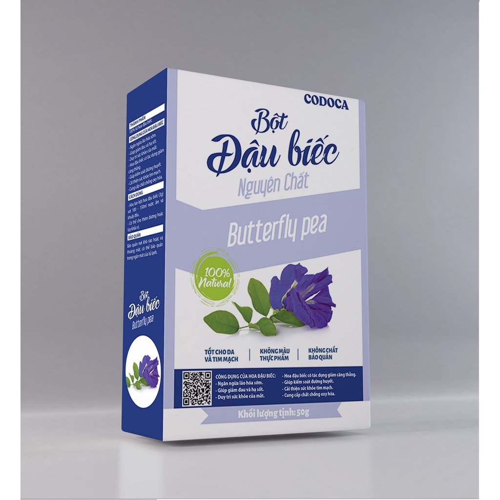 Bột đậu biếc nguyên chất CODOCA Hộp 50g