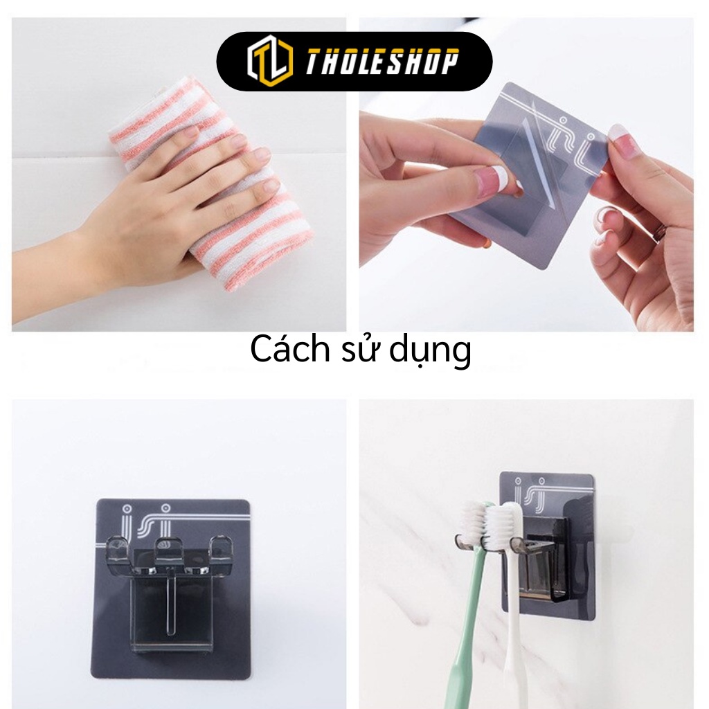Giá Treo Bàn Chải Đánh Răng - Bộ Úp Bàn Chải Và Cốc Đánh Răng Dán Tường Siêu Chắc 10097