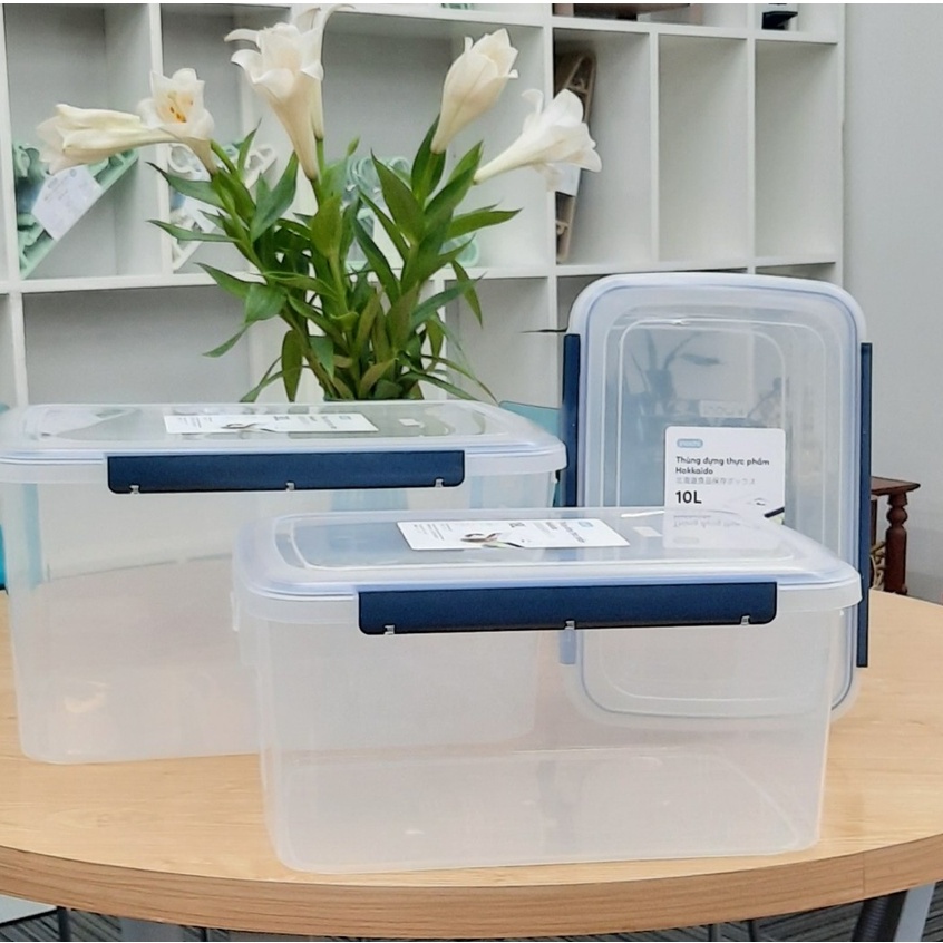 Bộ 2 Thùng nhựa thực phẩm Hokkaido Inochi 10L và 18L