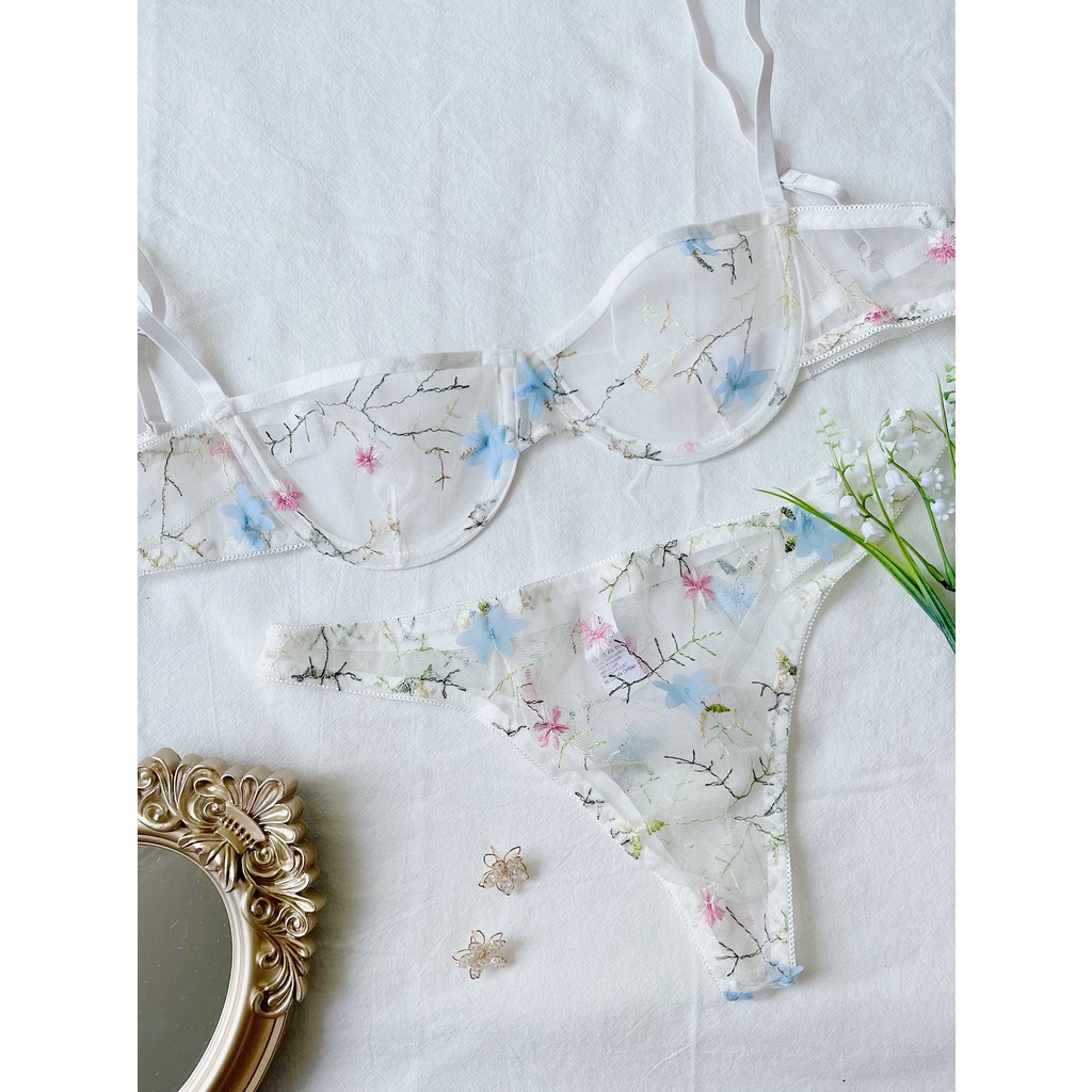 Set Hoa Xanh Ren Trắng - Let's Love Đồ Lót Nội Y | BigBuy360 - bigbuy360.vn