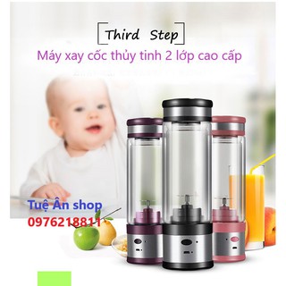 Máy xay cầm tay mini - Máy xay sinh tố cốc thủy tinh cao cấp