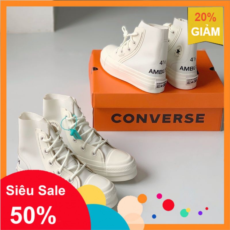 6/6 LV-NEW ⚡ [XẢ KHO] Giày Chuck 70 High Ambush White [ĐEP CHUẨN ] 🔥 ✔️ : : : 🔥 XIÊU RẺ ☯ *. ; ) * ^ ' . " .