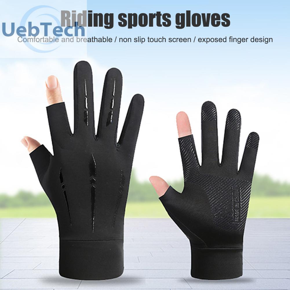 Găng Tay Chống Trượt Thoáng Khí Dùng Khi Đạp Xe/Câu Cá Cho Nam Nữ