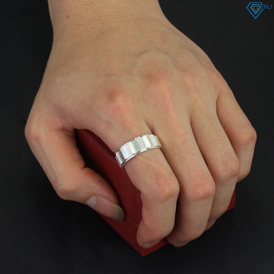 Nhẫn bạc thật nam bản vừa không đá chất cá tính NNA0223 Trang Sức TNJ