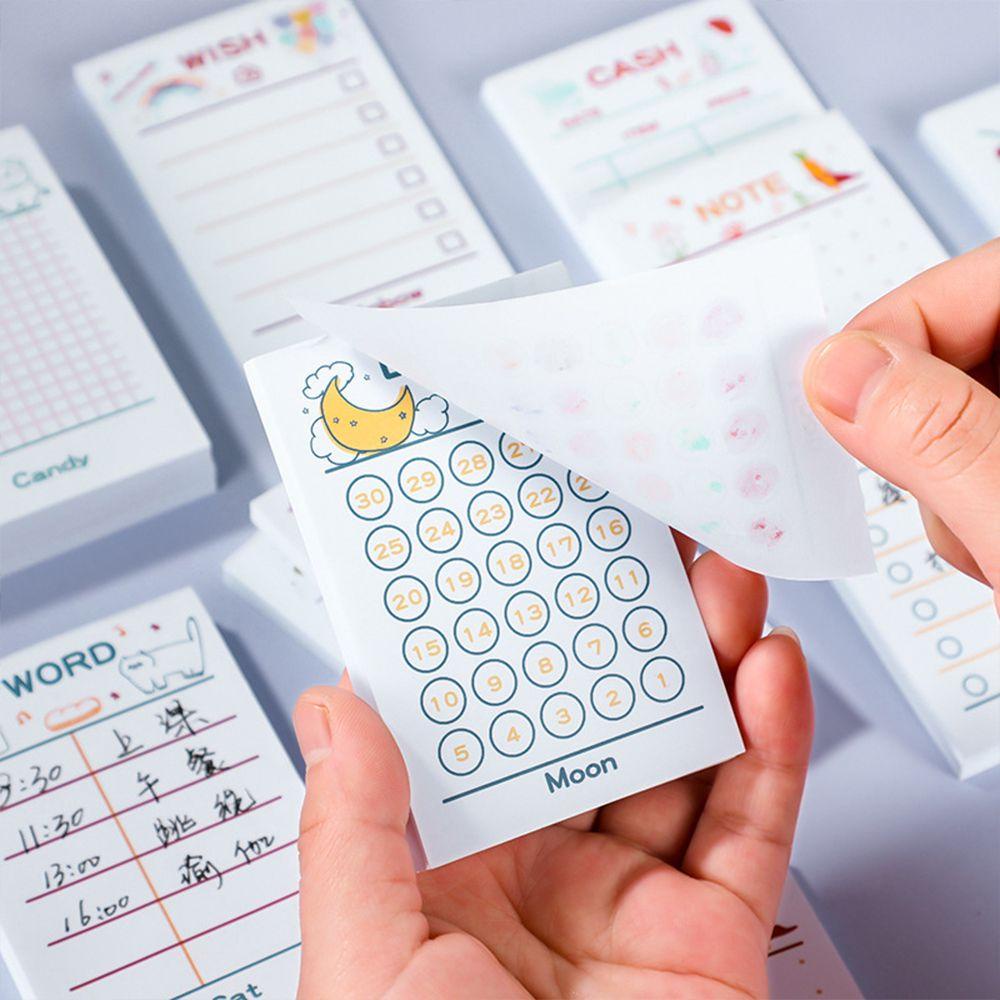 Giấy Ghi Chú Lên Kế Hoạch Hàng Ngày Họa Tiết Hoạt Hình
