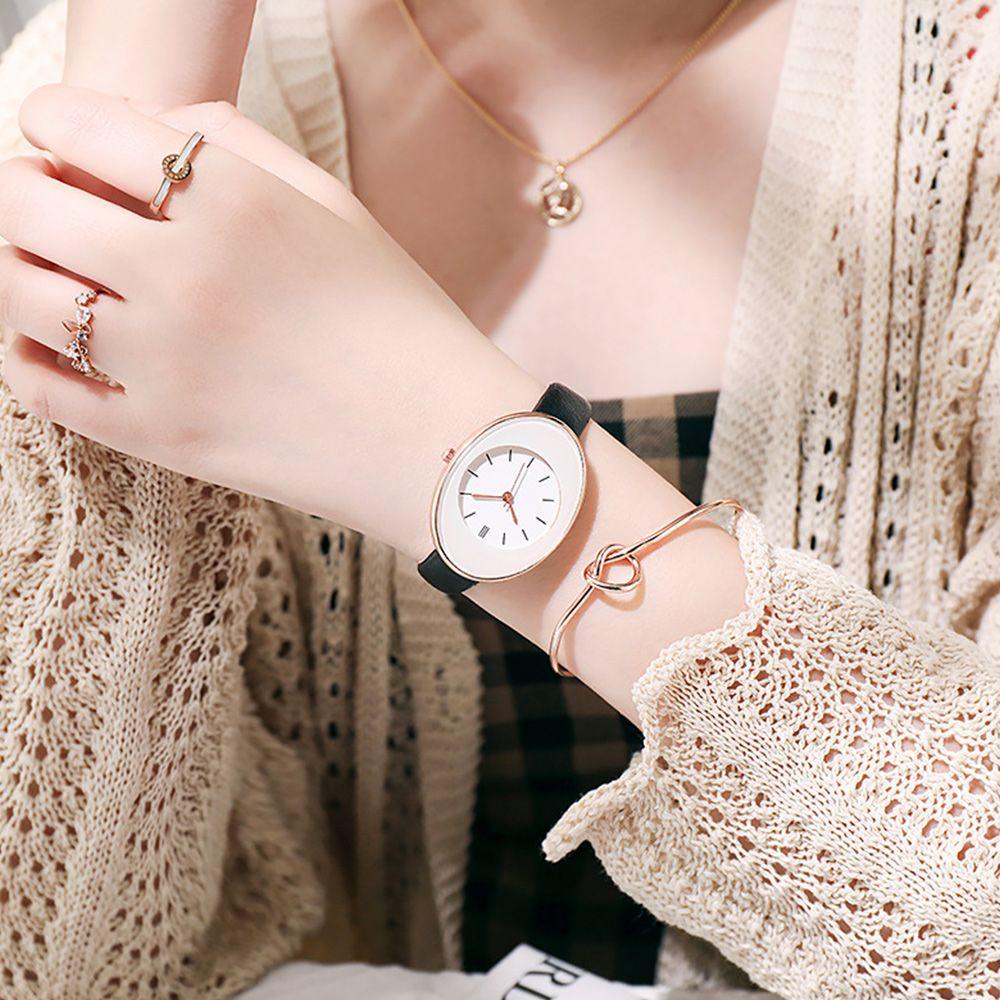 NIUYOU Đồng Hồ Quartz Nữ Dây Da Thời Trang