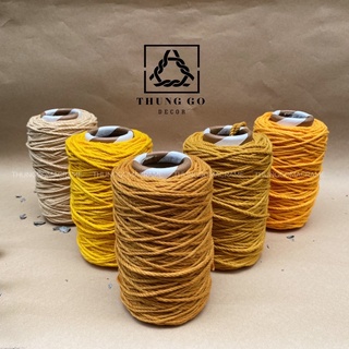 Dây thừng Macrame màu VÀNG ĐỒNG 3mm-5mm
