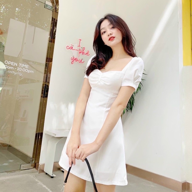 Đầm váy nhúng ngực form ngắn 3 màu