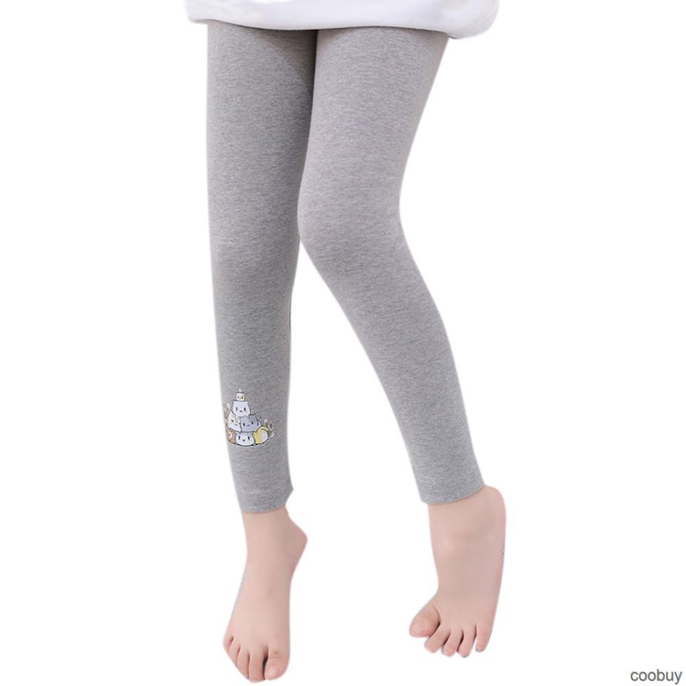 Quần Legging Cotton Thoáng Khí Phong Cách Thể Thao Hàn Quốc Cho Bé Gái