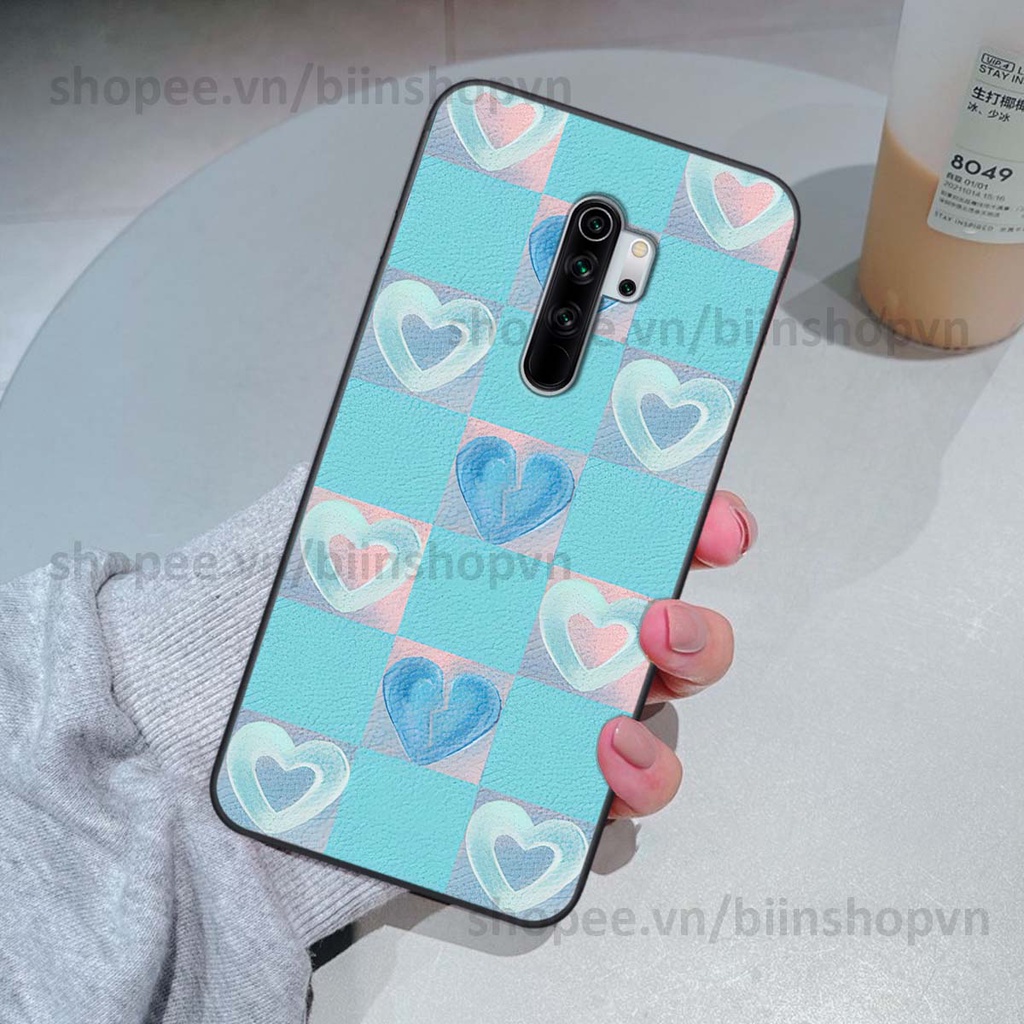 Ốp Xiaomi Redmi Note 8 / Note 8 Pro caro trái tim nhiều màu sắc, đầy cá tính, khẳng định phong cách