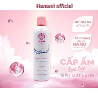 (CHÍNH HÃNG) Xịt khoáng cho da Dr Her Paris cấp ẩm làm mát da khóa nền 150ml cố định lớp trang điểm bóng mượt đều màu