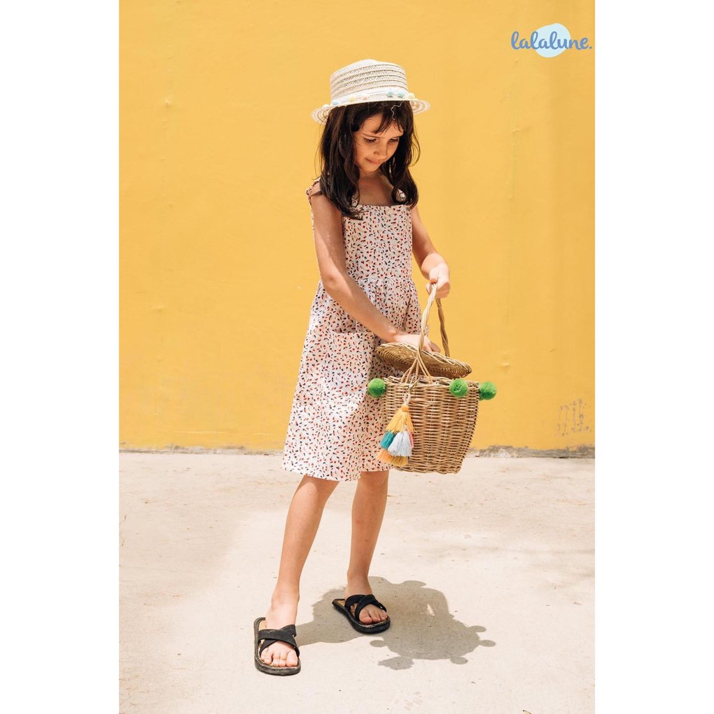 Đầm cotton hoa sage dress lalalune cho bé 2-7 tuổi