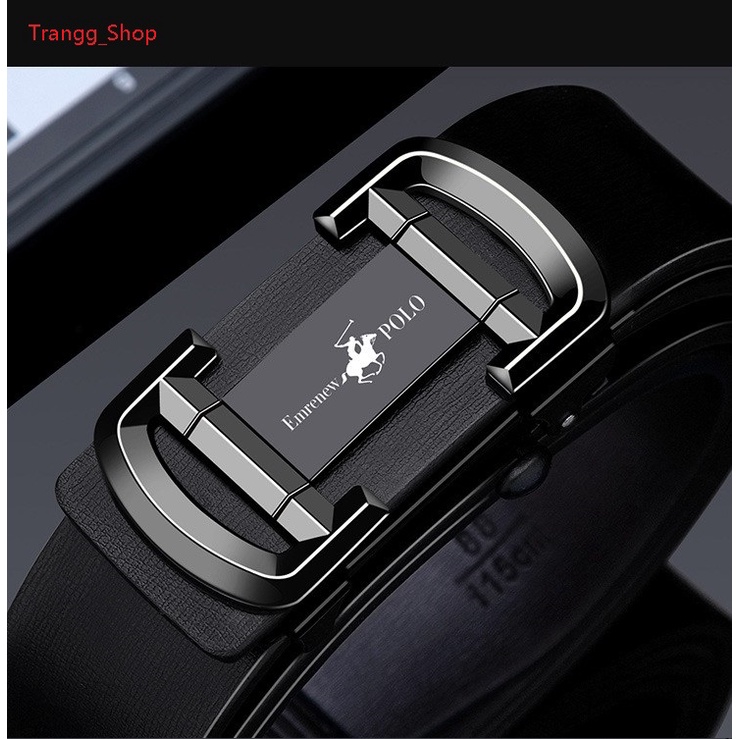 Thắt Lưng Nam Da Bò Cao Cấp Emrenew Polo 2 Lớp Full hộp Đựng Bảo Hành 12 Tháng