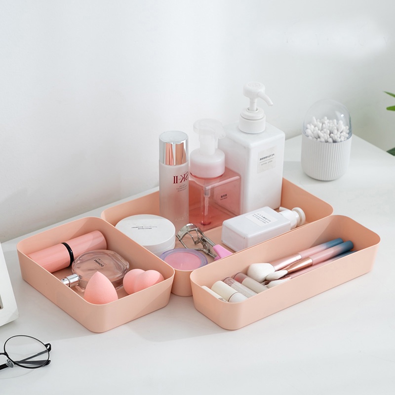 Hộp Đựng Đồ Trang Điểm / Đồ Dùng Bằng Nhựa Có Ngăn Kéo Sắp Xếp Gọn Gàng Cho Nhà Bếp