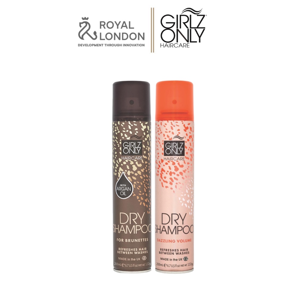 Combo 2 Dầu Gội Khô Dry Shampoo Girlz Only Dazzling Volume & For Brunette