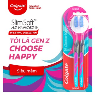 Bộ 2 bàn chải Colgate Slimsoft GenZ 4 cá tính – Choose Happy