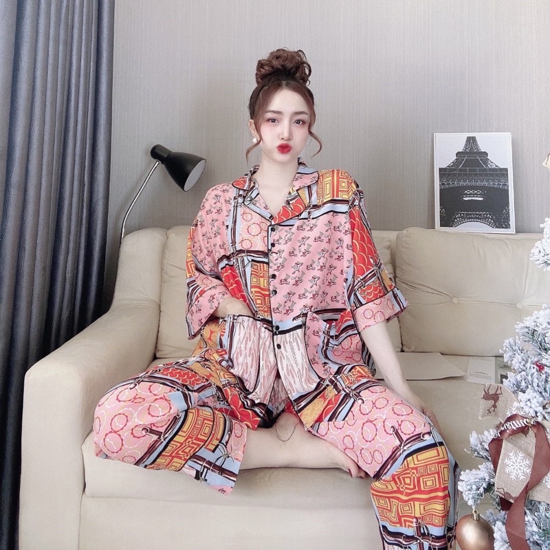 Đồ bộ nữ Lụa Nhật form rộng chất mát, Đồ mặc nhà pijama (Bigsize 50-110kg)