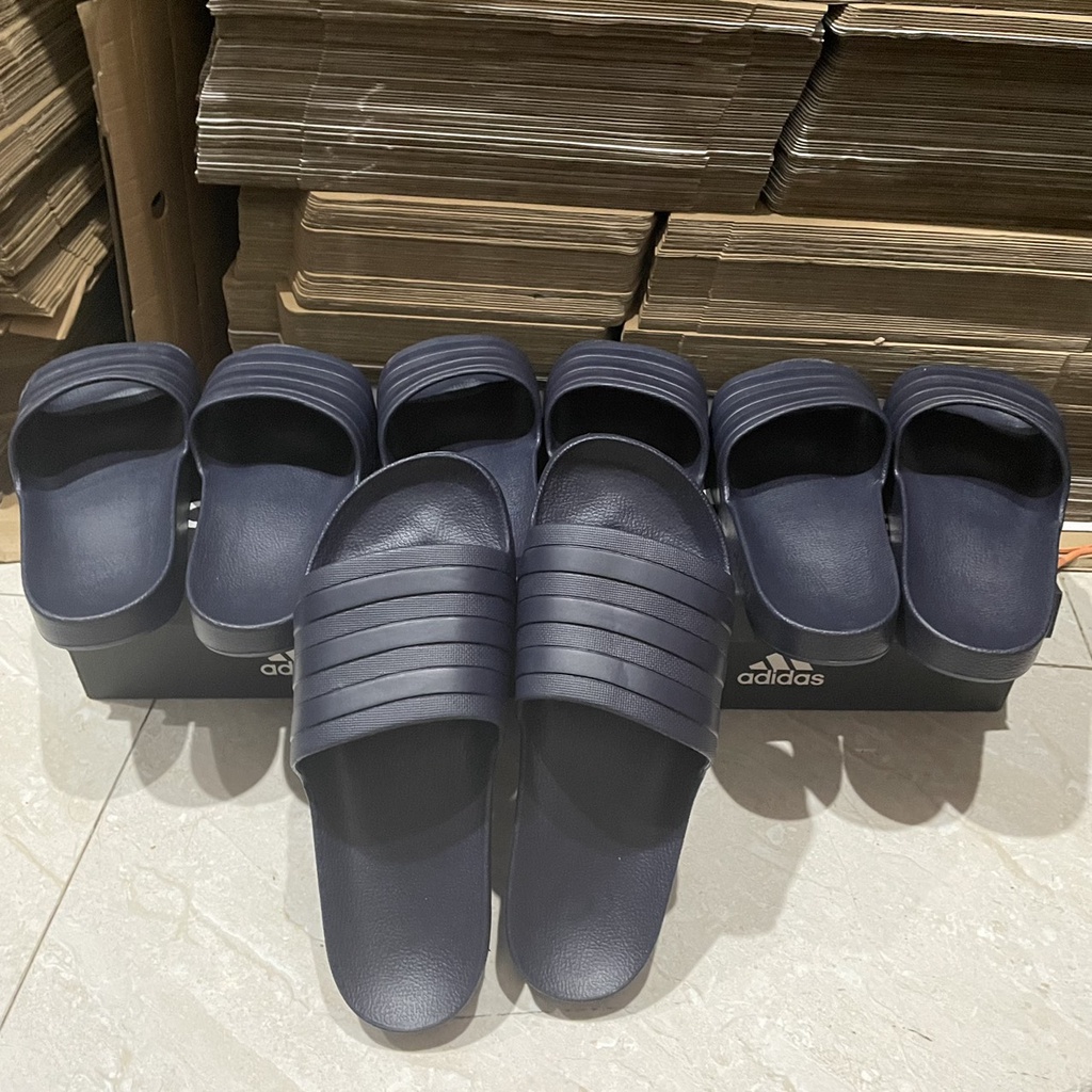 XẢ KHO Dép adidas MÀU XANH ĐEN FULL đúc nguyên khối, dép quai ngang nam nữ unisex thể thao êm chân siêu bền