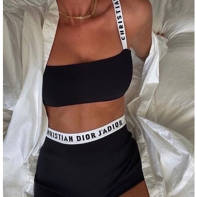 Bộ Áo Ngực + Quần Lót Màu Xanh Dương Vải Cotton Thời Trang Cho Nữ