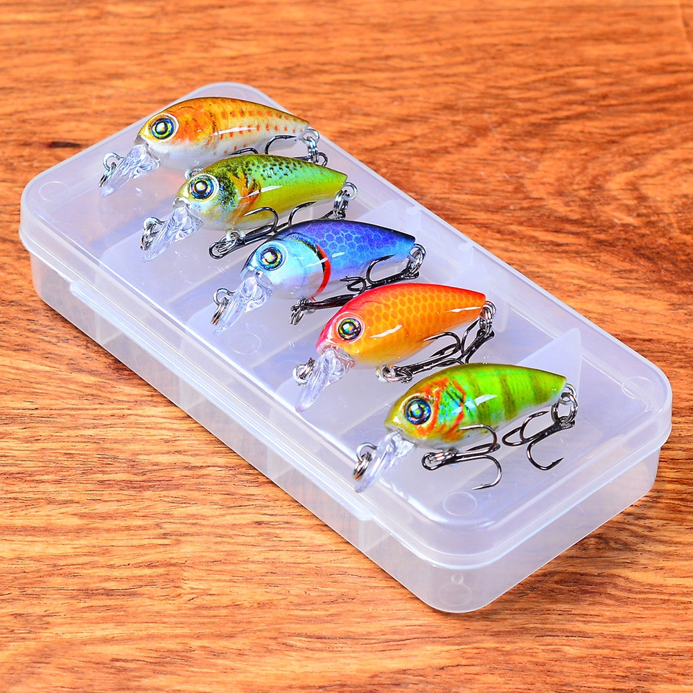 13 Hộp Crankbait Popper Mồi cứng bằng nhựa với Lưỡi câu sắc bén Giải quyết Bionic Mồi 3D Mắt chống ăn mòn Bơi lội Wobblers Thả mồi câu cá biển kháng mồi