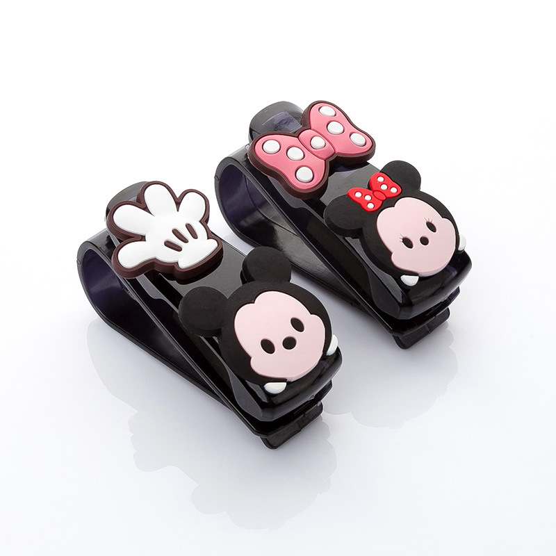 Kẹp Cố Định Mắt Kính Mát Hình Mickey Minnie Winnie Pooh 2020 Bằng ABS Cho Xe Hơi