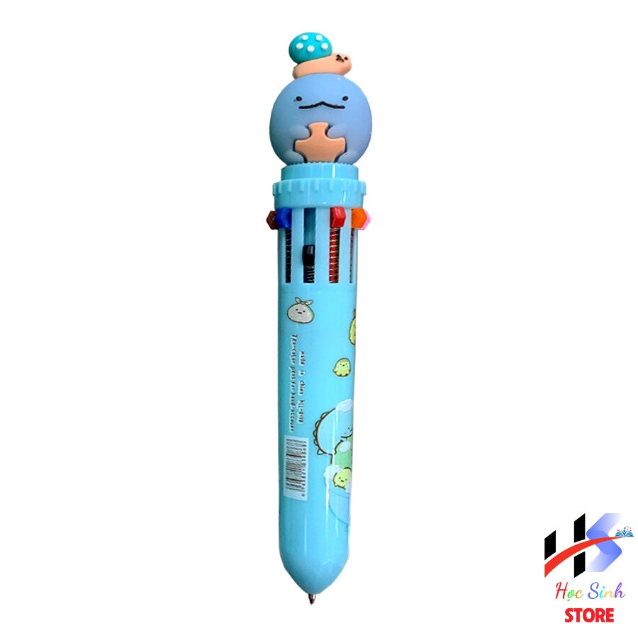 Bút bi nhiều ngòi hình thú hoạt hình dễ thương - Bút 10 ngòi hình 3D siêu dễ thương ngòi 0.5mm