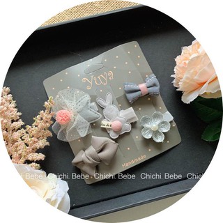 Set kẹp tóc handmade cho bé gái T019