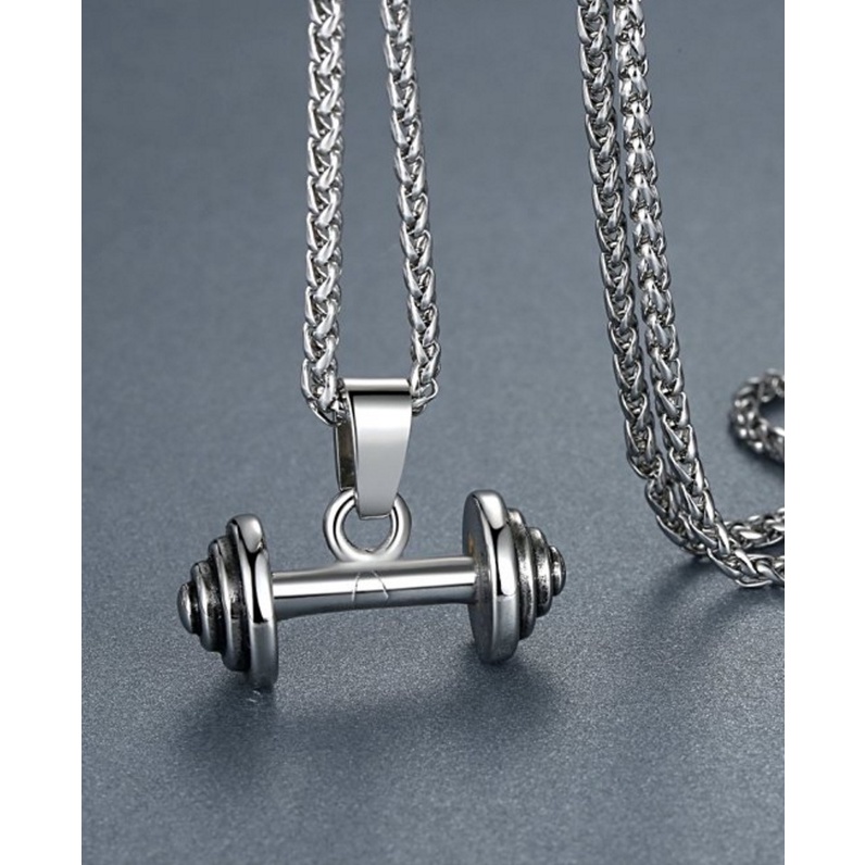 Dây chuyền nam nữ titan helios hiphop hình quả tạ cực ngầu