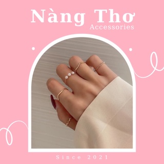 Set nhẫn nữ, 5 chiếc Nàng Thơ Accessories