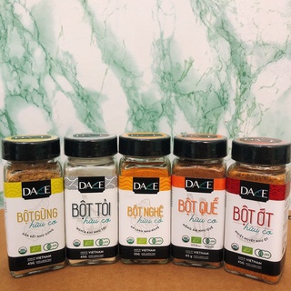 Bột Gừng/Tỏi/Nghệ/Quế/Ớt Hữu Cơ DACE