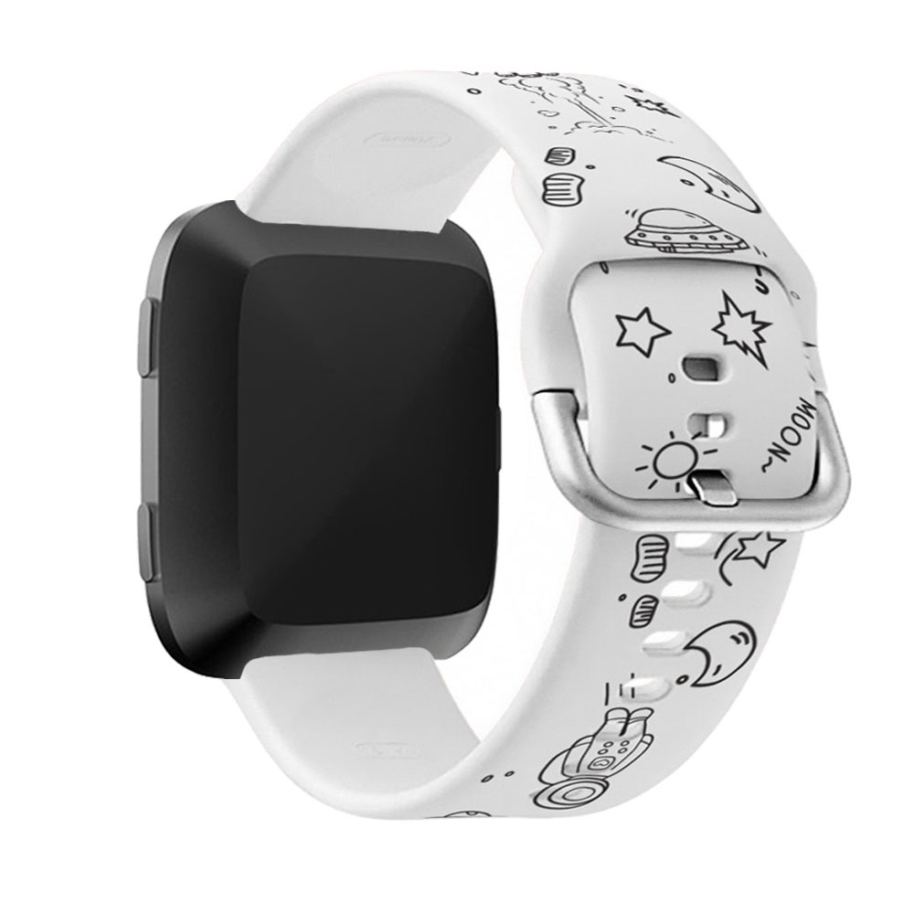 Dây đeo thay thế chất liệu silicon họa tiết hoạt hình cho Fitbit Versa 2 Lite