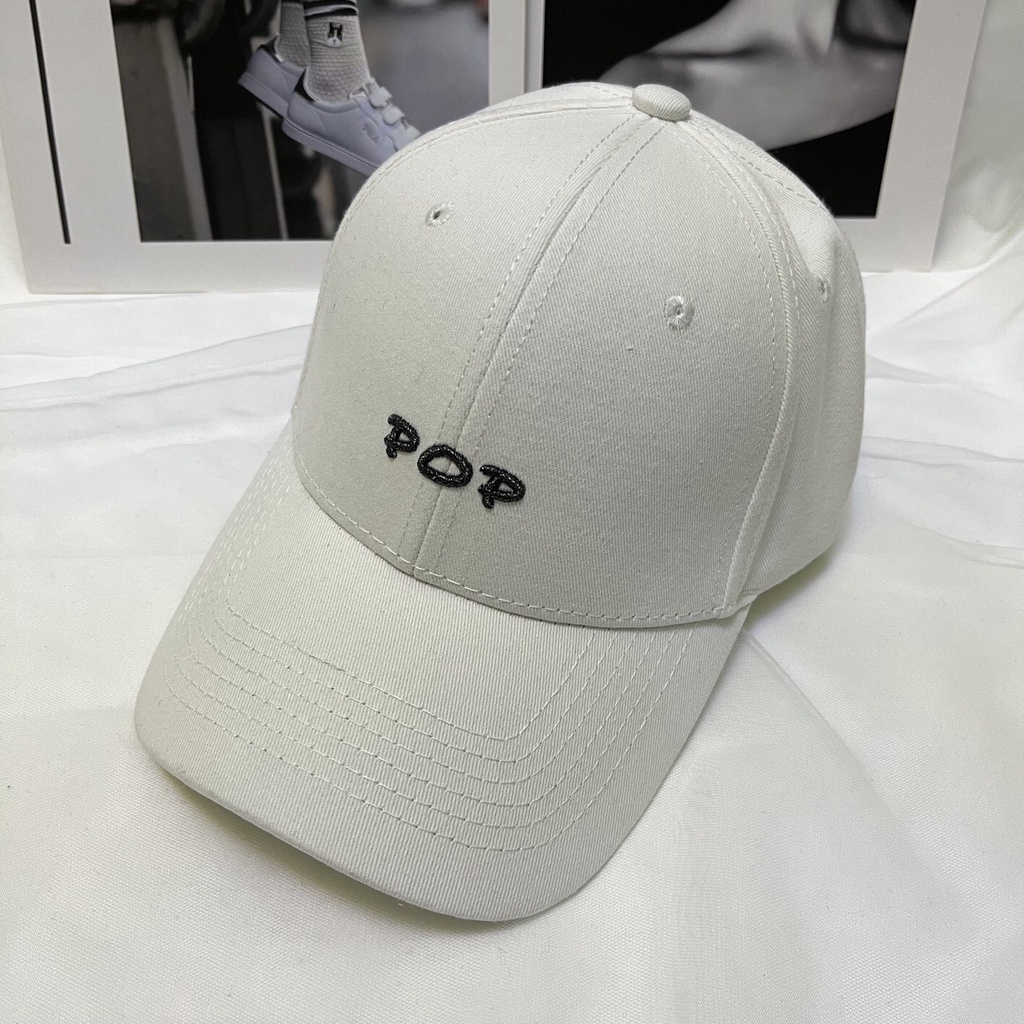 Mũ lưỡi trai nữ, nón kết hàn quốc, thêu chữ POP chất cotton cực đẹp