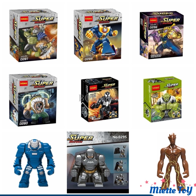 MIE Lego Minifigures Batman Fighter Avengers Hunk Building Block Toy Figure