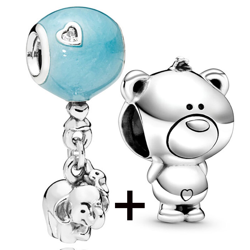 Bộ 2 La Bàn / Trái Tim / Máy Bay / Bóng Bay Màu Xanh Dương Dùng Trang Trí DIY