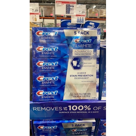 KEM ĐÁNH RĂNG CREST ADVANCE TRIPLE WHITENING USA