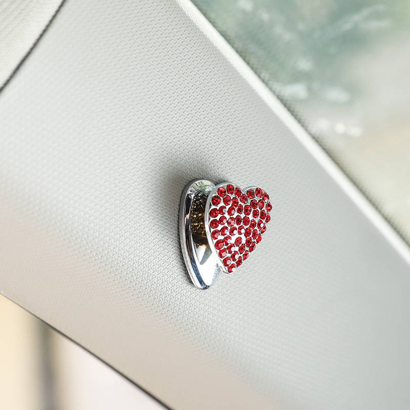 Móc Treo Đồ Mini Đa Năng Dạng Dính Hình Trái Tim Đính Đá Sang Trọng