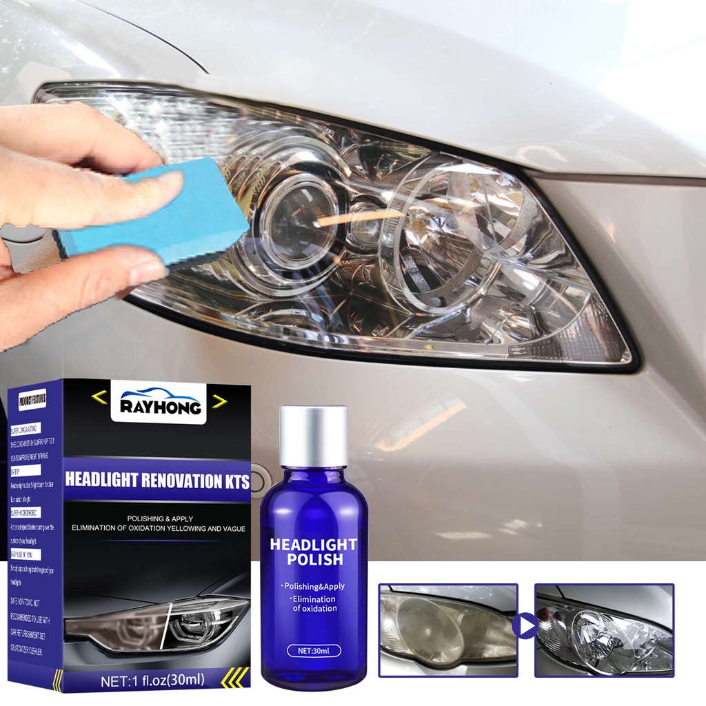 ⚡Hot Sale⚡Car 9H Headlight Cover Len Restorer Repair Liquid Polish Cleaner Accessories-ISHOW
