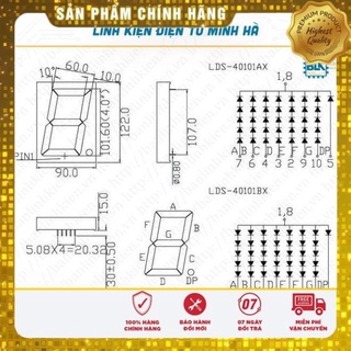 Led 7 đoạn 4.0 1 số anot màu đỏ