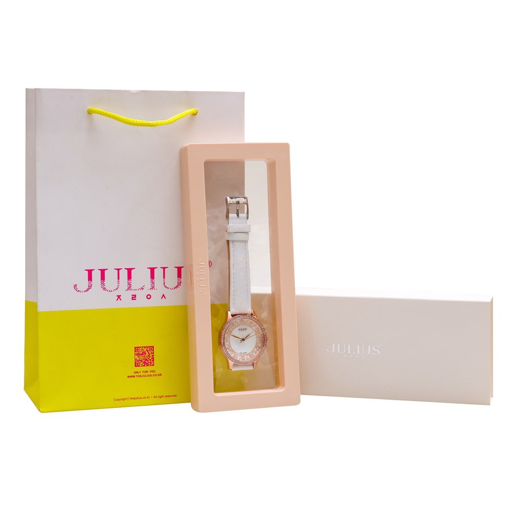 Đồng hồ nữ JULIUS JA852 dây da trắng | Julius Official | BigBuy360 - bigbuy360.vn