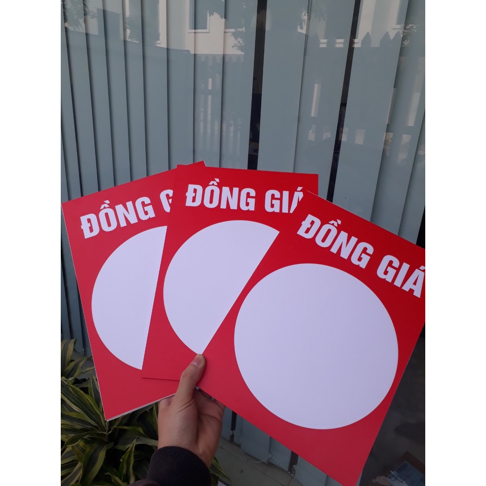 Biển sale, biển đồng giá mọi khoảng giá, in 2 mặt kích thước A4 fomex 3mm